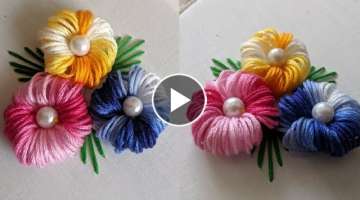Very Easy & Amazing Flower Design Trick 2020 | Hand Embroidery For flower design trick/idea