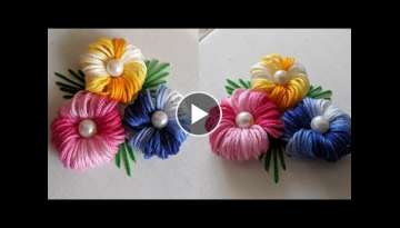 Very Easy & Amazing Flower Design Trick 2020 | Hand Embroidery For flower design trick/idea