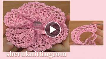 How to Crochet 3D Flower Part 1 of 2