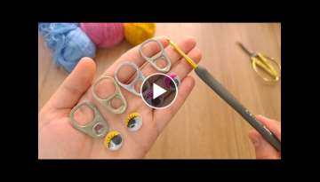 AWESOME EASY IDEA! My kids will never lose their keys with this! EASY crochet keychains DIY RECYC...