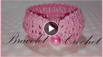 How to Crochet a Bracelet easy for beginners (one row repeat)