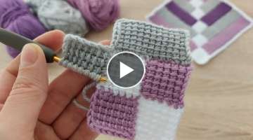 Super Easy Tunisian Croched Knitting Model 