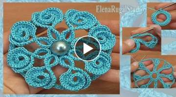 How to Crochet Flower/ Heart Stitch Petals