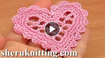 Crochet Mesh Heart Keychains