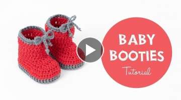 How To Crochet BABY BOOTIES For Beginners | Croby Patterns