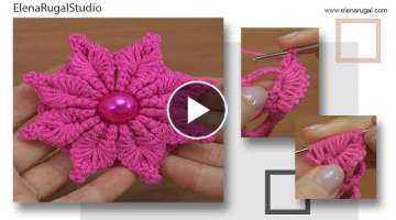 Crochet 8-Petal Flower Tutorial 167 Demo Version