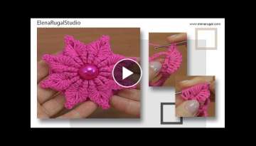 Crochet 8-Petal Flower Tutorial 167 Demo Version
