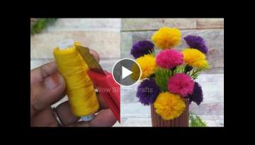 Reeds Flowers/Flower making with Sewing Thread/Flower making/Thread Flowers/Cute flower making id...