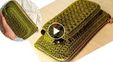 Crochet a wallet with a phone case, the easiest and most beautiful gift for Mother's Day