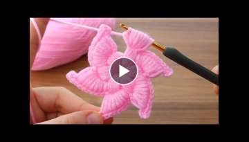  Amazing you will love it! I made a very easy crochet flower for you #crochet #knitting