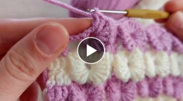 Easy crochet knitting model for blanket
