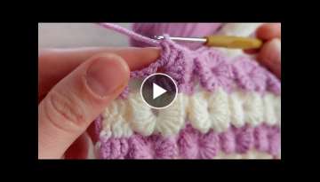Easy crochet knitting model for blanket