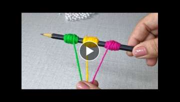 New Amazing Hand Embroidery Flower design idea. Very Easy Hand Embroidery Flower design trick