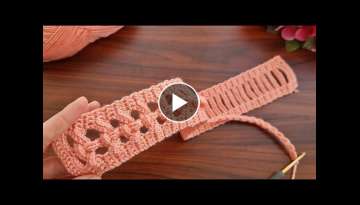Wow! super idea how to make eye catching crochet hair band ✔ süper fikir göz alıcı tığ i�...