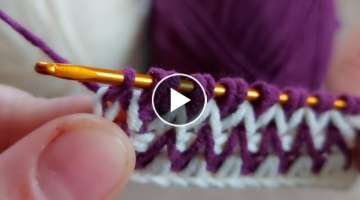 Tunisian crochet easy knitting model