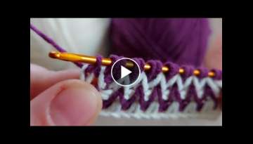 Tunisian crochet easy knitting model