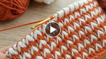 Super Easy Crochet Knitting Tunisian Model 