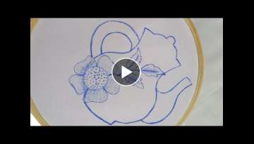 Very easy and beautiful hand embroidery design tutorial, Easy hand embroidery stitches