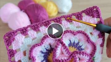 Super easy 3D crochet motif f