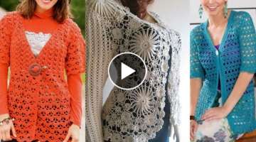 the most running and outclass amazing crochet cardigan open jacket designs for ladies