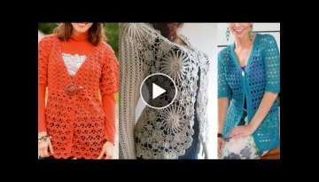 the most running and outclass amazing crochet cardigan open jacket designs for ladies