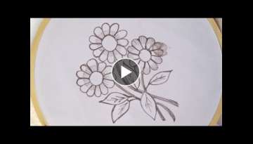 Very beautiful hand embroidery flowers- Simple flower stitches-Beautiful Flowers embroidery tutor...