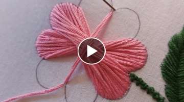 Hand embroidery|latest hand embroidery design|super easy flower design