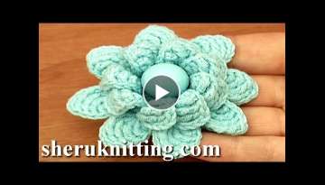 Crochet Double Layered Flower/ Crochet Flower Hair Clip