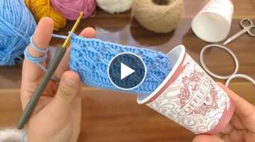 Wow! SUPER IDEA ! My friends liked the souvenir gifts that I knit with PAPER CUPS- TREND CROCHET