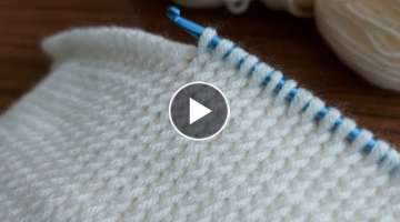 Super Very Easy Tunisian Crochet Knitting Model 