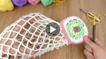  Crochet mesh bag that does not take up space to make your work easier.