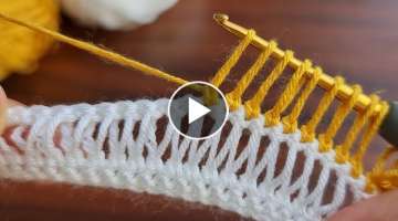 Super Easy Crochet Knitting - Tığ İşi Çok Kolay Çok Güzel Örgü Modeline Bayılacaksını...