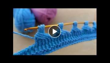 Görenler iki şiş zannediyor tunus işi ajurlu örgü modeli How to tunusian crochet