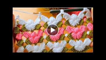Bu model bu renklerle muhteşem oldu Knitting Crochet beybi blanket battaniye lif yelek örgü mo...