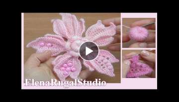 How to Crochet 3D Flower With Different Big Petals