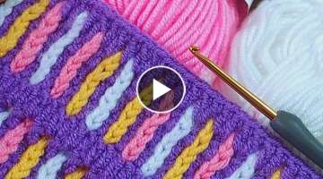an easy and attractive crochet with leftover yarns /artık iplerle kolay ve çekici bir tığ iş...