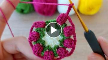 super easy tiny motif #crochet #knitting