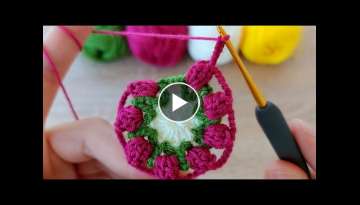 super easy tiny motif #crochet #knitting