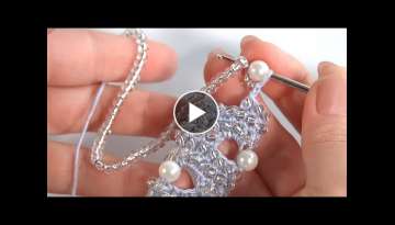 DELIGHT!!!/Delicate Beautiful Ornament or Lace Crochet/How to Add Beads to Your Crochet