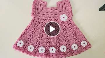 Vestido para Bebe Tejido a Crochet | 0 a 3 meses | paso a paso | PATRÓN DE CROCHET