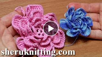 Crochet Fluffy Flower Part 1 of 2/ CROCHET PATTERN FREE