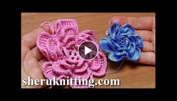 Crochet Fluffy Flower Part 1 of 2/ CROCHET PATTERN FREE