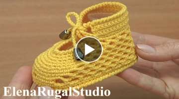 Crochet Shoes For Baby Tutorial 289 Sapatos De Crochê Para O Bebê