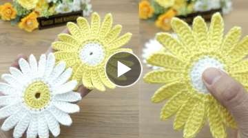 100 0' New Beauty. ... Let's Wach How to Make Tunusian Crochet Flowers For Beginners #Crochet