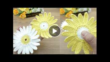 100 0' New Beauty. ... Let's Wach How to Make Tunusian Crochet Flowers For Beginners #Crochet