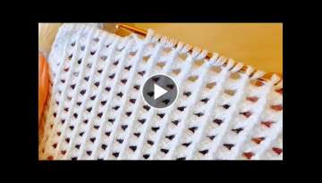 Super Easy Tunisian Knitting Crochet beybi blanket waistcoat model