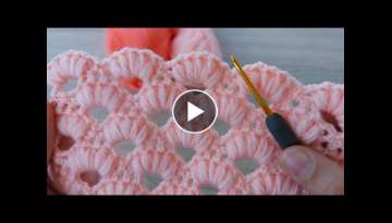 How to crochet easy model for summer shawl