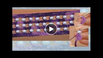 Easy To Crochet Tape with Beads
