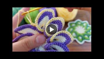 crochet very easy knitting pot holder, coaster 