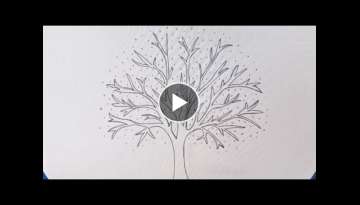 Very easy and realistic hand embroidery tree design - French Knot Flowers - Cherry Blossom Tree